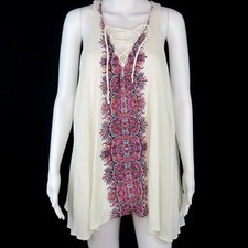 Show Me Your MuMu Cream Island Fever Daryn Swing Mini Dress | Women's Small