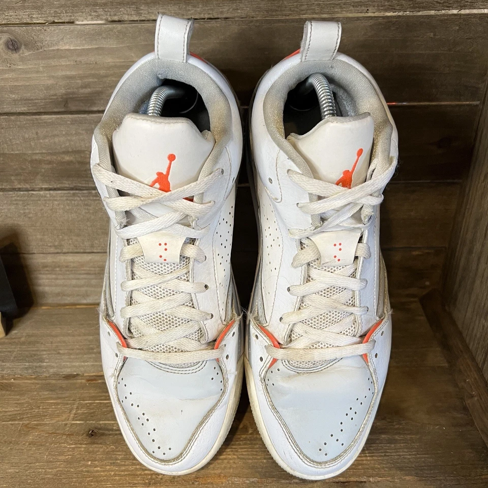 Tênis de basquete masculino Nike Jordan Flight 45 couro branco cinza 11,5 M - Imagem 3 de 4