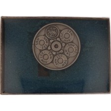 Brass New Smith Wesson S W 357 Magnum Revolver Gun 80s Nos Vintage Belt Buckle