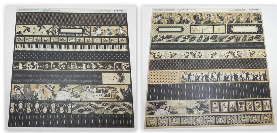 GRÁFICO DE CHAMADA DE CORTINA 45 ETIQUETAS E BORDAS DUPLA FACE CARTOLINA DESIGNER 12 X 12 - Imagem 3 de 3