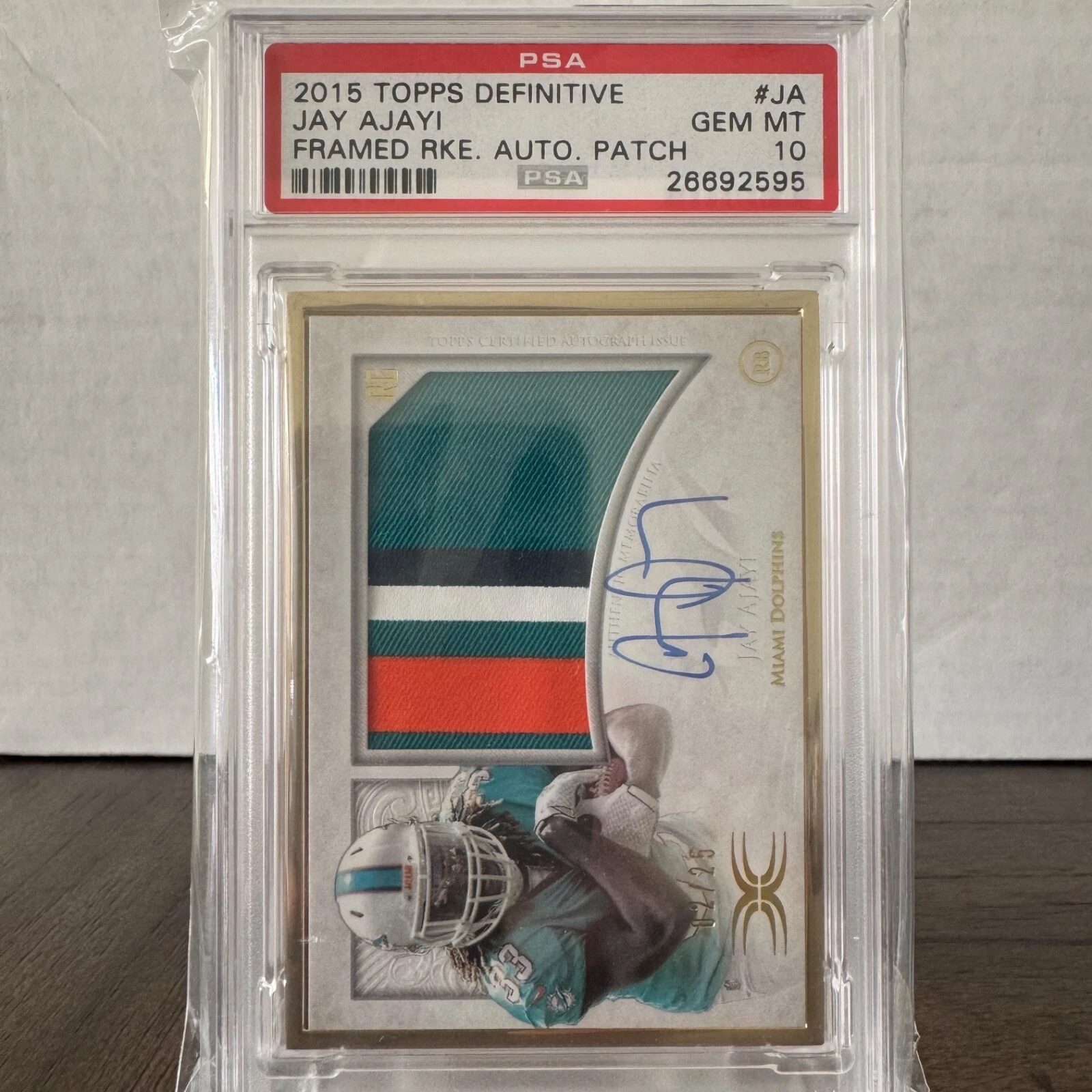Jay Ajayi Topps Definitive Framed Rookie Autograph Patch #JA Base