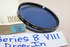 Vtg HOYA Series 8 VIII 80B Blue FILTER Japan Ser 8 80B Light Balance Filt Dropin