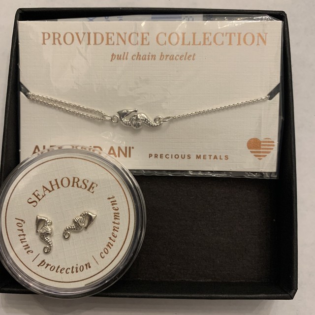 Alex and Ani Seahorse Pull Chain 