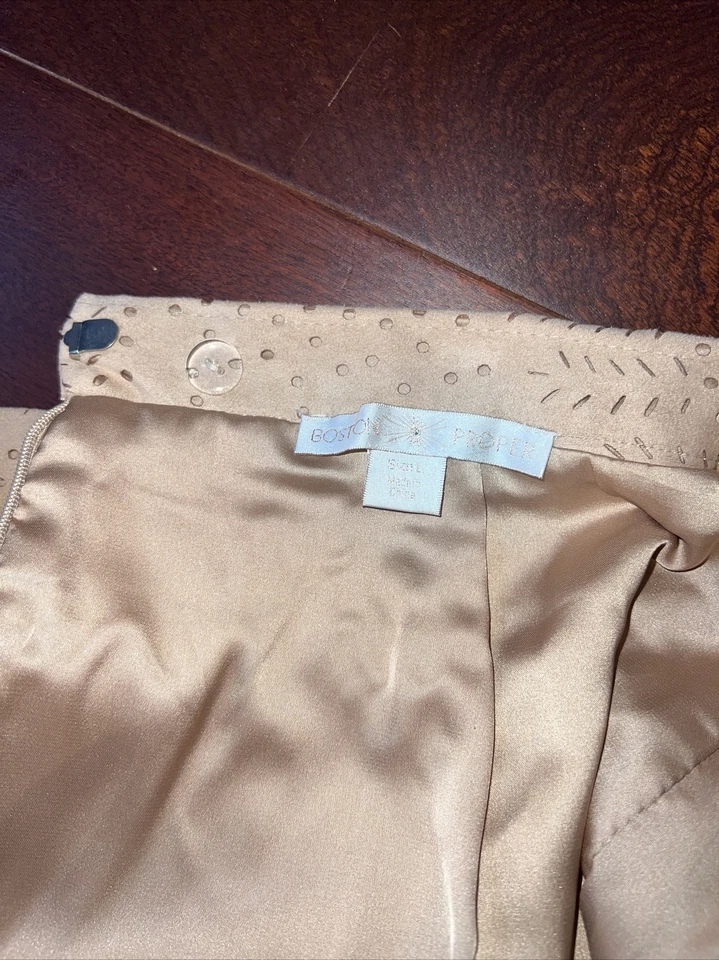 Falda Vintage Flecos Grande MIRAR* Gamuza Vaquera Suroeste Salón Vestido Volantes Foto 3 de 4