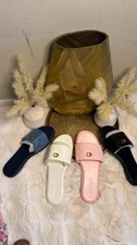 Coach Women s Pink Quilted Logo Slide Sandals...