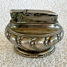 Ronson Crown Silver 1950's Table Top Cigarette Lighter Newark NJ Vintage 