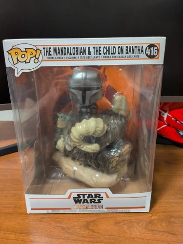 Funko Pop! Deluxe: Star Wars - The Mandalorian & The Child on Bantha #416