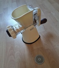 Lurch Fleischwolf Drehwolf Zerkleinerer manuell Kunststoff weiß