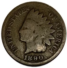 1890 Indian Head Cent Penny Good Condition 1c One Cent US Coin- 2457