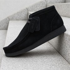 Clarks Wallabee EVO Boot Black Suede 26172823 Men  s New