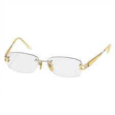 BVLGARI Glasses Eyeglasses 52/15 135 Gold-tone Women Men F363