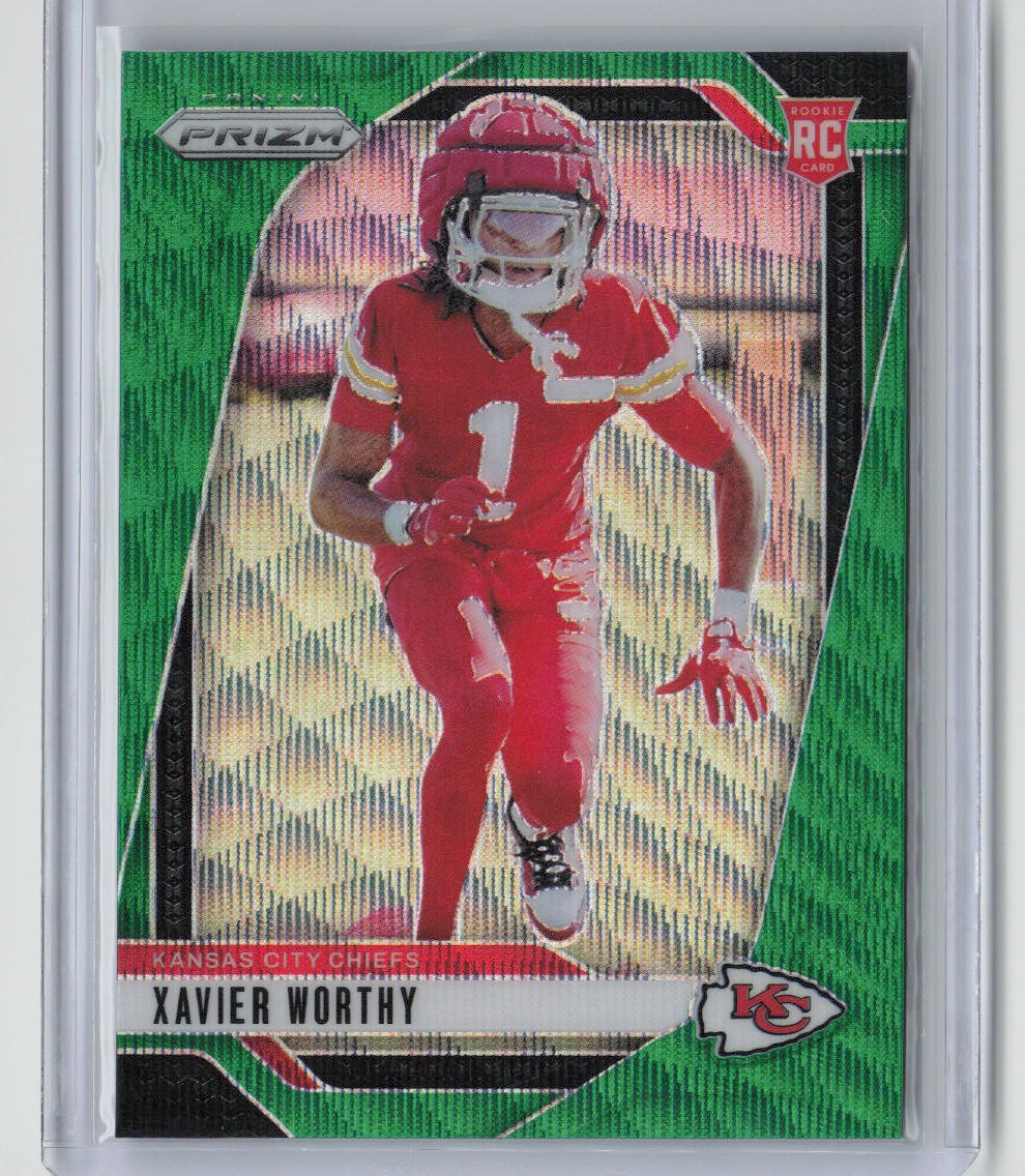 2024 Panini Prizm #399 Xavier Worthy Green Wave