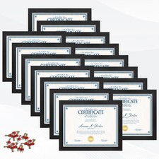 8.5x11 Picture Frame set of 15, Multi Certificate 8.5 by 11 Picture Frames Bu...