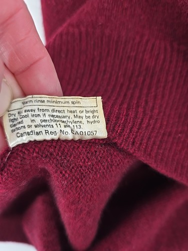 Vtg 70s Burgundy Jaeger Cashmere Vest Size 42 Made In Scotland - 100% Cashmere - Imagen 5 de 6