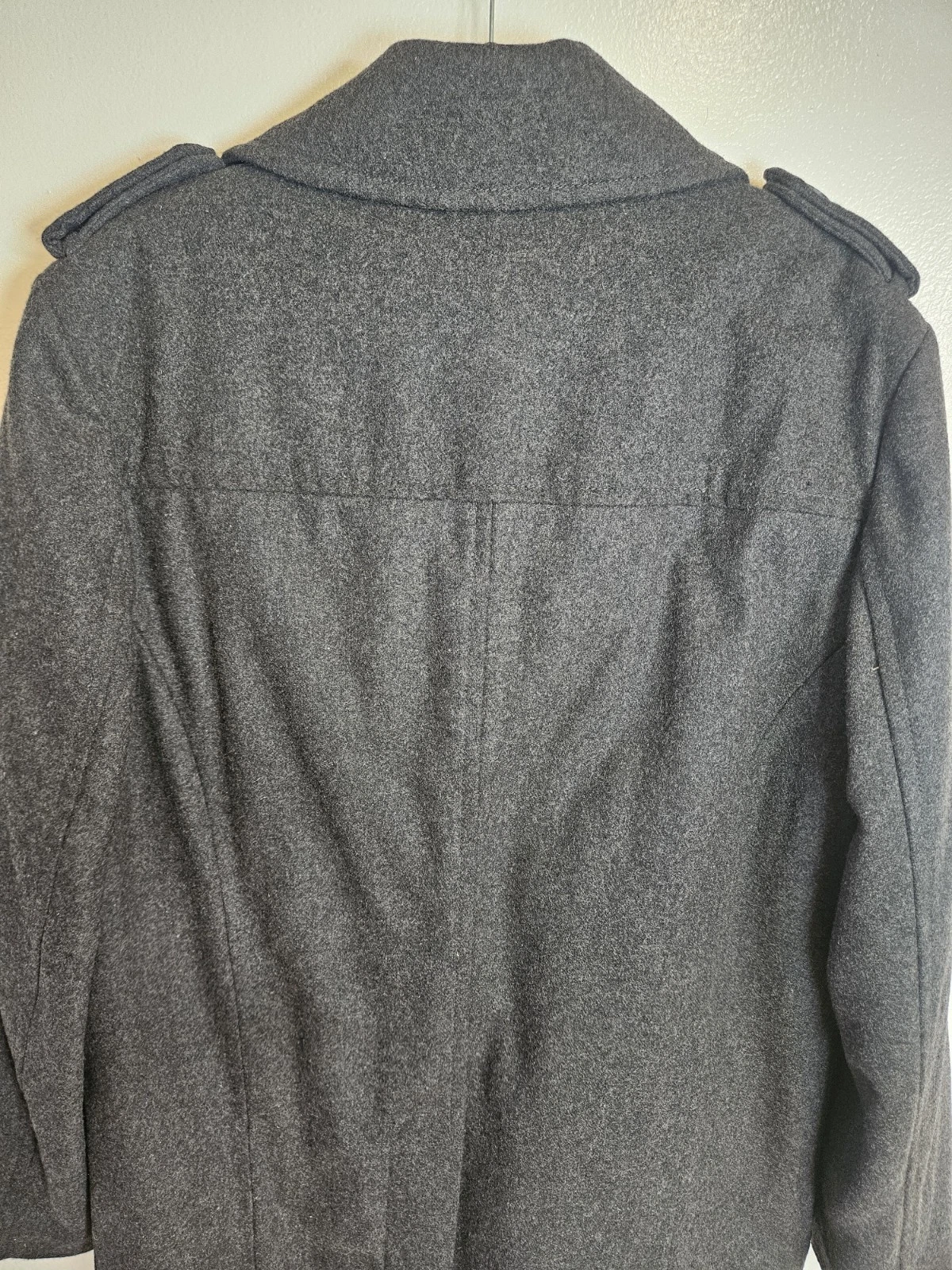 JF J.Ferrar Men Gray Modern Fit Double Breasted Pea Coat Jacket Size L NWOT/Min - product detail image 9