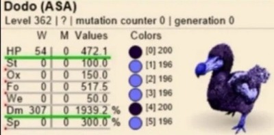  ARK Survival Ascended OFFICIAL PVE - PAIR ADULT DINOS SUBZERO TOP STATS