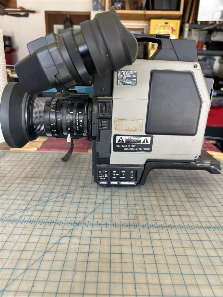 JVC BY-110 Video Camera HZ-110 Lens Vintage 1988 Viewfinder VF-115U - untested - Image 4 of 4