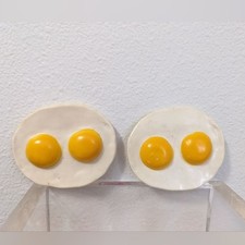 Vintage MTC Fried Eggs Playfood, Set of 2