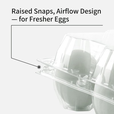 Jumbo Eggs Duck - Holds Half Dozen - Blank Top- 100/Pack Egg Cartons - View #6