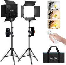 14" LED Studio Lights  60W Photography Lighting Kit  2800-6500K Dimmable Photo Vid