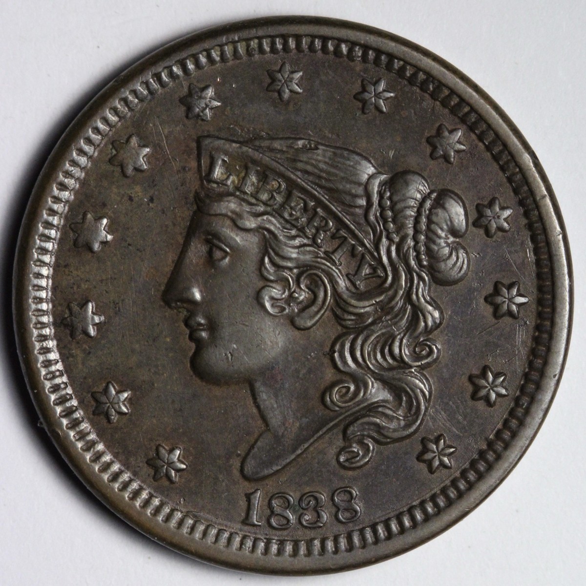 銅板　激レア　希少品 1838 Coronet Head Large Cent AU+ E105 KWNEX | eBay