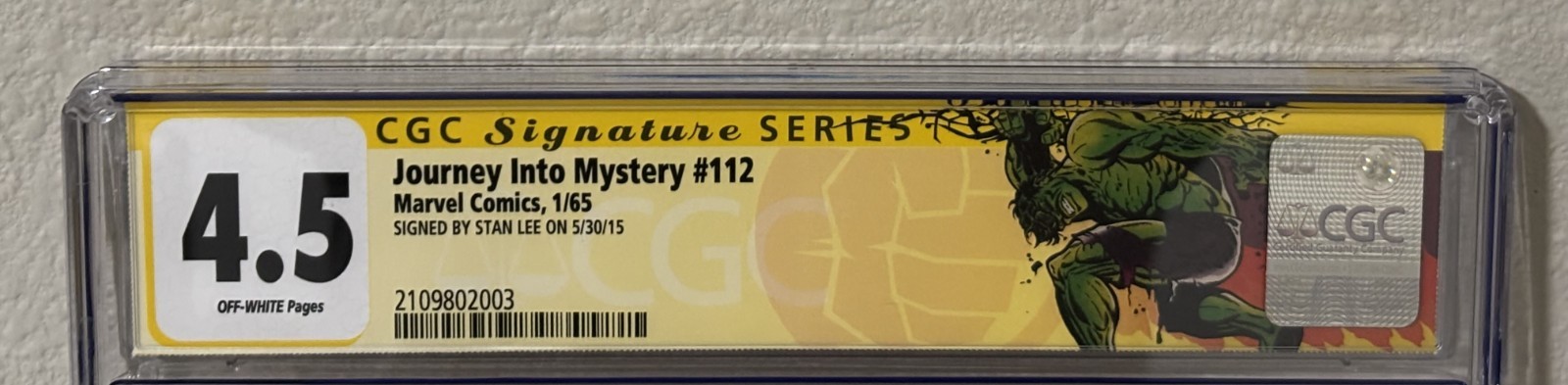 Journey Into Mystery #112 CGC 4.5 SS Signed Stan Lee Classic Thor Vs. Hulk thumbnail 5
