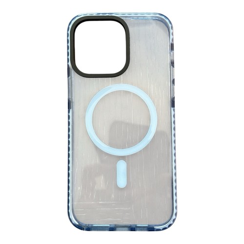 iPhone Case Clear Unknown Phone Protective MagSafe Blue Hue