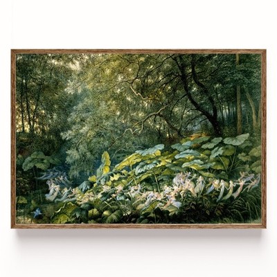 Under the Dock Leaves Richard Doyle Vintage Art Poster Print Fairy Fantasy Decor