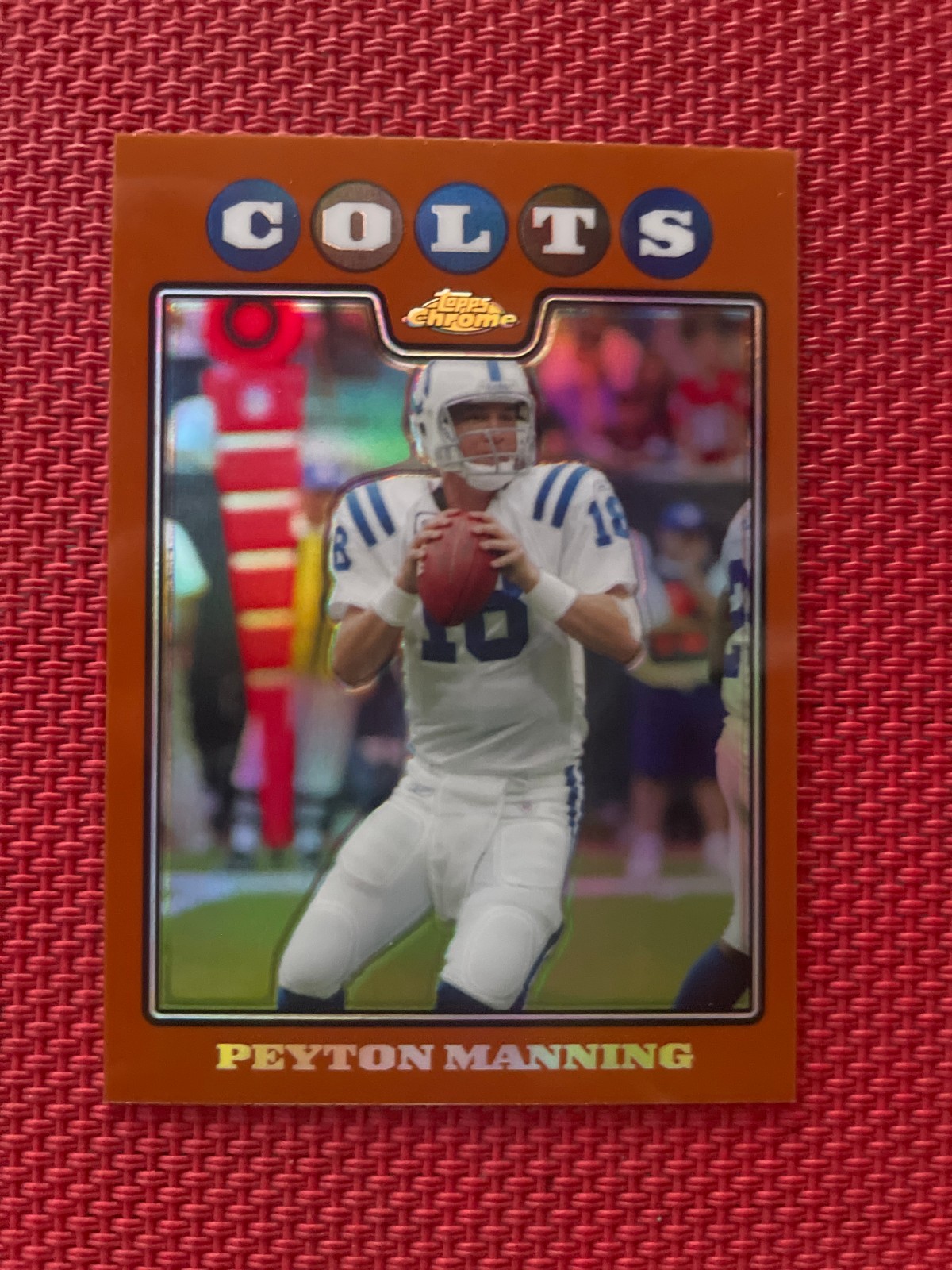 2008 Topps Chrome Peyton Manning Copper Refractor 379 OF 425
