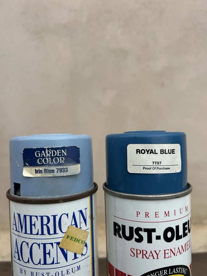American Accents Rustoleum Spray Paint Vtg Iris Blue Royal Krylon Graffiti - Image 2 of 4