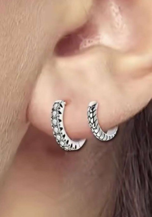 Piercing Double Anneau Argent 925 et Zircone : Le Cadeau Étincelant Prêt à Offrir