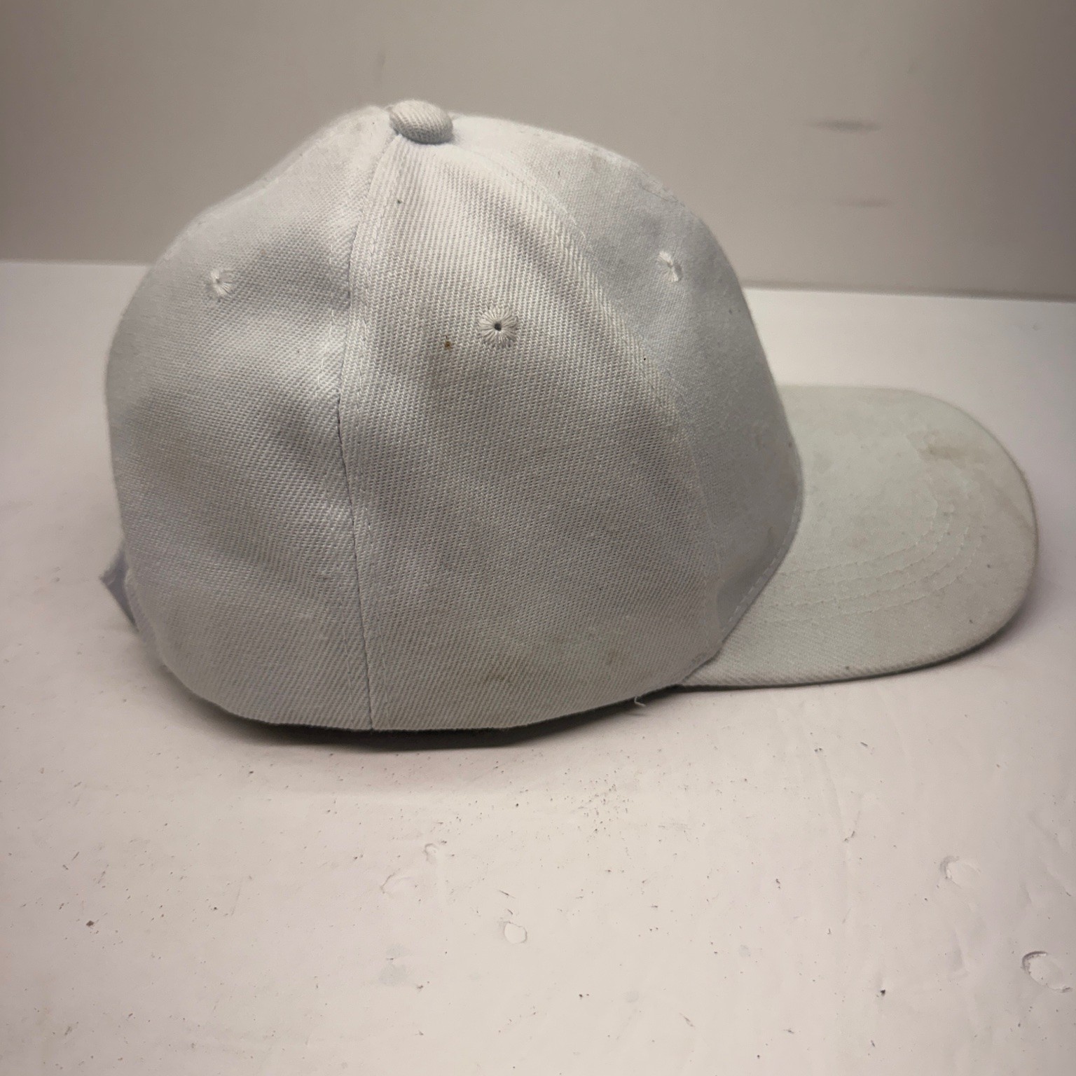 White Adjustable Baseball Cap Men's Solid Color C… - image 5