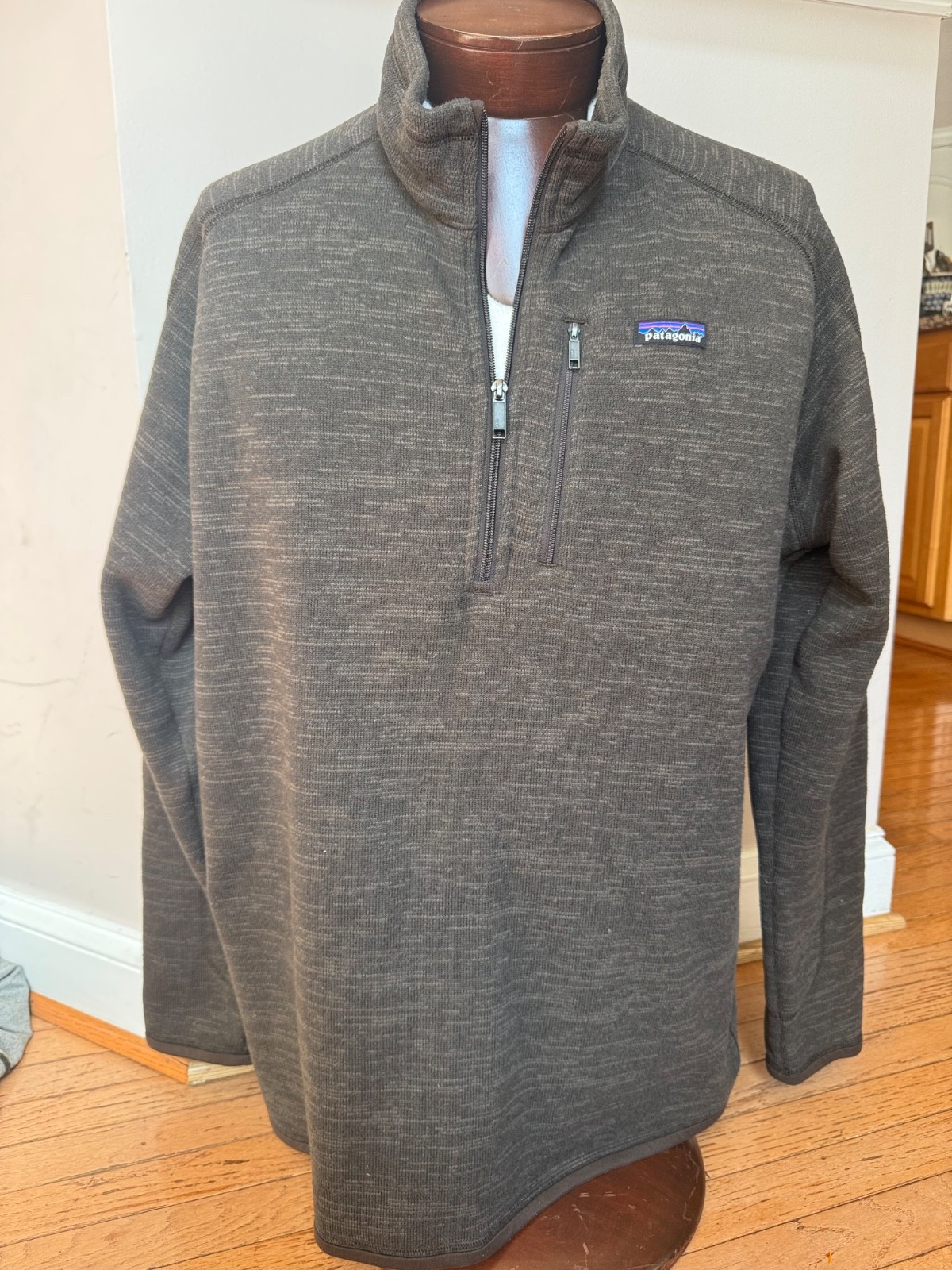 Patagonia Mens XL Better Sweater 1/2 zipped brown pullover  STY25522 size xxl (s