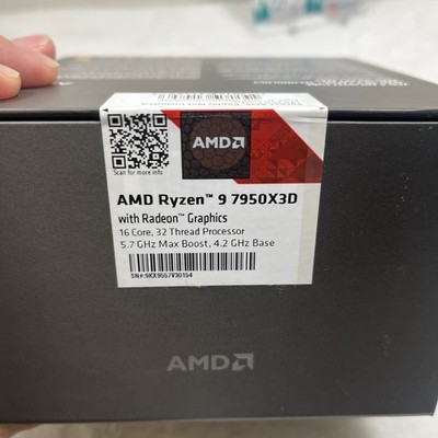 AMD Ryzen 9 7950X3D Processor (5.7 GHz, 16 Cores, Socket AM5) Box