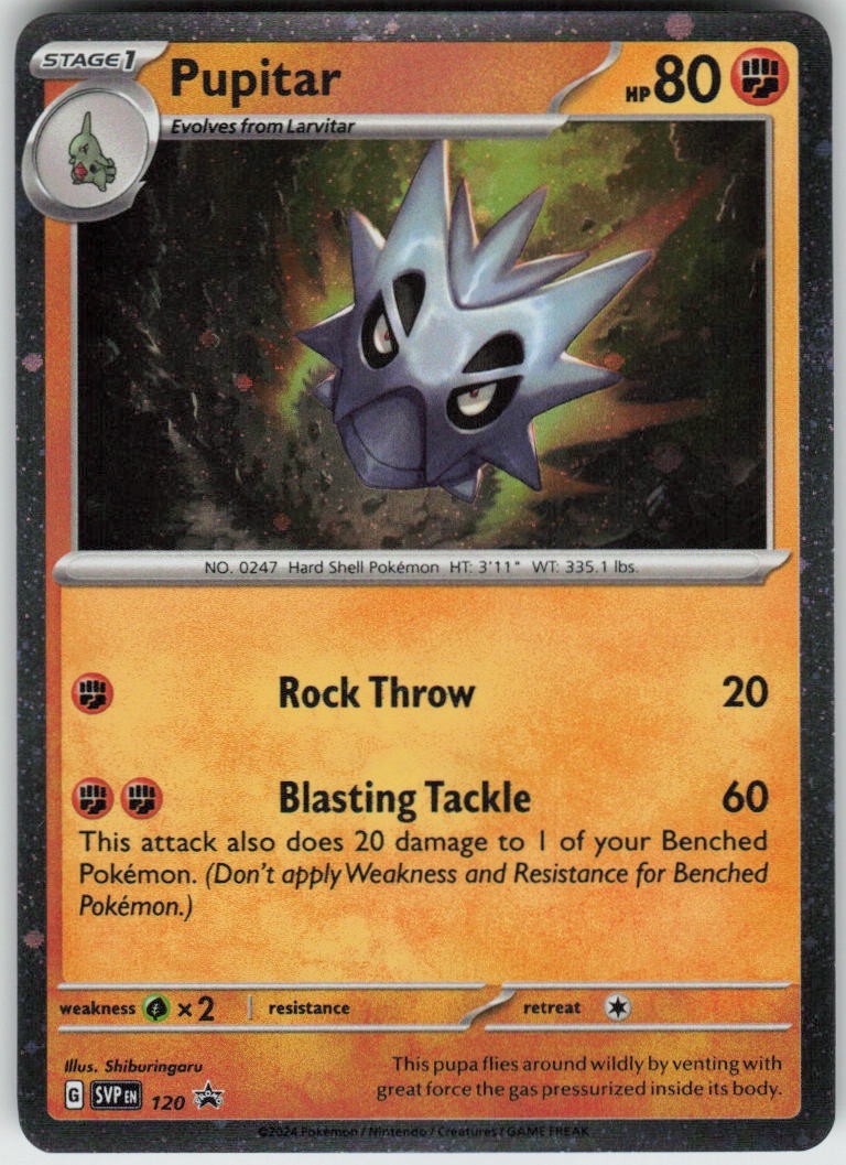 Pupitar 120 Holo Promo Scarlet & Violet Promo Pokemon Near Mint