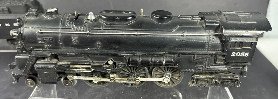 POSTWAR LIONEL 2055 HUDSON STEAM LOCOMOTIVE & 6026W WHISTLE TENDER, RUNS GREAT - Image 4 of 4