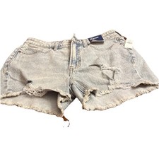 Old Navy Distressed OG Straight Jean Blue Denim Shorts Size 8