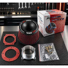 Apexi Style Power Intake Dual Funnel Air Filter Flange 76mm 3 Inlet Universal