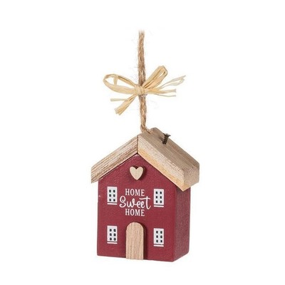 Abbott Collection Home Sweet Home House Ornament, 2.5-Inch, Wood, Red