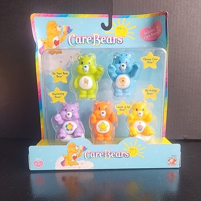 VTG 5pc 2002 CARE BEARS Package Cheer Tender Heart Share Bedtime Funshine Figure