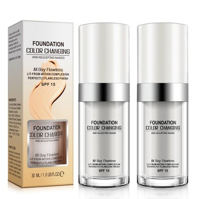 Color Changing Foundation LSF 15 Self-Adjusting Nude Cream - Long-Lasting Make-up