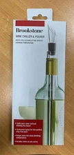 Brookstone Wine Chiller & Pourer Stopper Cork Aerator *NEW* Nice Gift!
