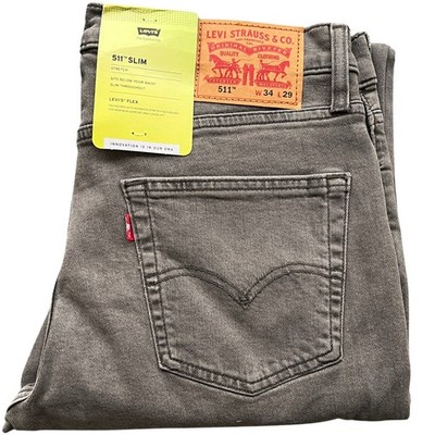 Levi's 511 Grey Slim Fit Herren Jeans Stargazer Adv | Schwarz 04511-5537