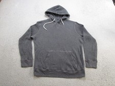 American Eagle Gray Thermal Waffle Knit Heavy Pullover Hoodie Mens Size M Warm