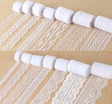 ilauke 46 Yards White Lace Ribbon 14 Rolls Vintage Lace Trims 0.6 to 2.1 inch...