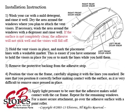 Vent Outside Mount 2mm Window Visor Sunroof 5p Benz W164 ML350 ML500 ML550 06-09 - Picture 5 of 5