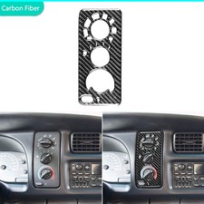 Cubierta de interruptor de clima de CA de control de fibra de carbono real para Ram 1500 2500 3500 1998-02
