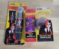 Wet N Wild Disney Villains Cruella De Ville Blush Highlighter Lip Mask Set Of 3