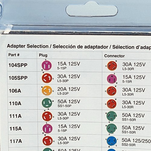ADAPTADOR COLETA BARCO MARINCO 30A MACHO A 15A HEMBRA 125V (1) - Imagen 4 de 4