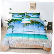 Ocean Comforter Full Size 6 Pieces Beach Bed Full 6Pcs Multi-piece Ocean 3003